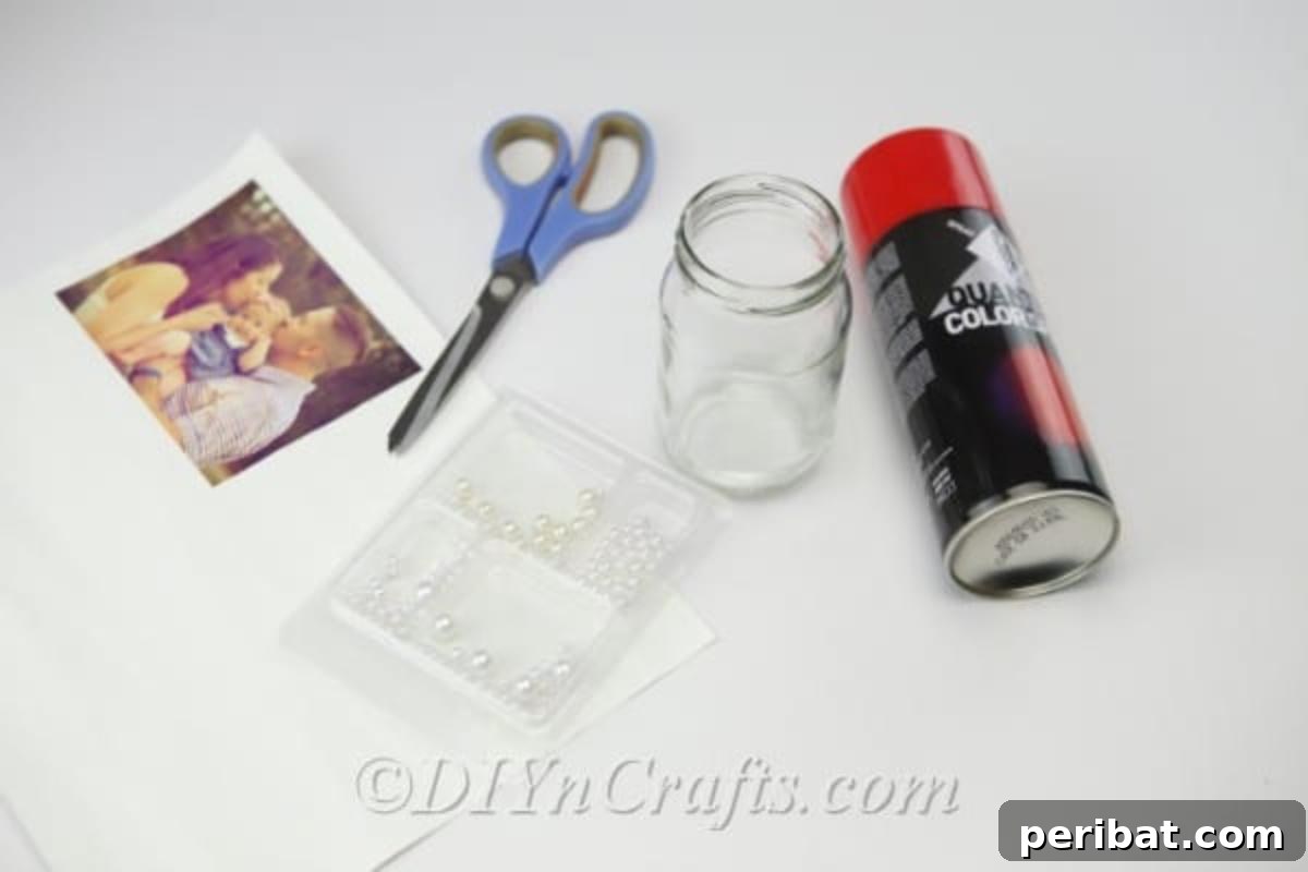 Create Stunning Photo Vases with Your Memories 5 These are the materials you need to create a DIY photo vase.