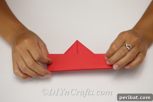 The folded paper hat for your scarecrow craft