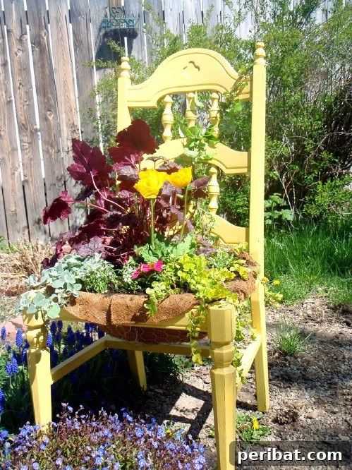 70 Genius Summer Backyard DIYs to Elevate Your Outdoor Space 20 Make Chair Planters