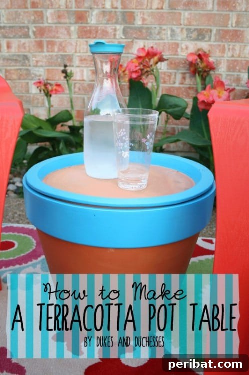 70 Genius Summer Backyard DIYs to Elevate Your Outdoor Space 23 Create a Terra Cotta Pot Table