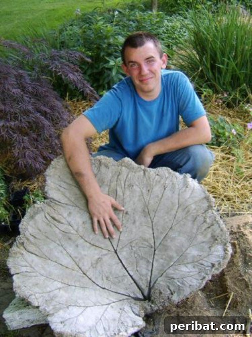 70 Genius Summer Backyard DIYs to Elevate Your Outdoor Space 34 Build a Beautiful Leaf Shaped Bird Bath