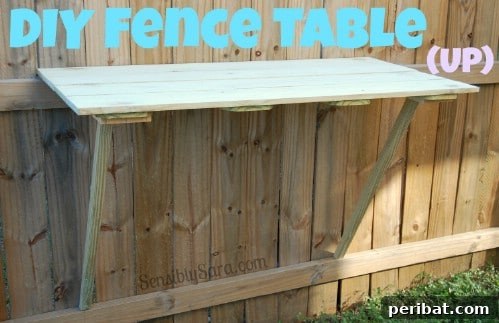 70 Genius Summer Backyard DIYs to Elevate Your Outdoor Space 5 Build a Convenient Fence Table