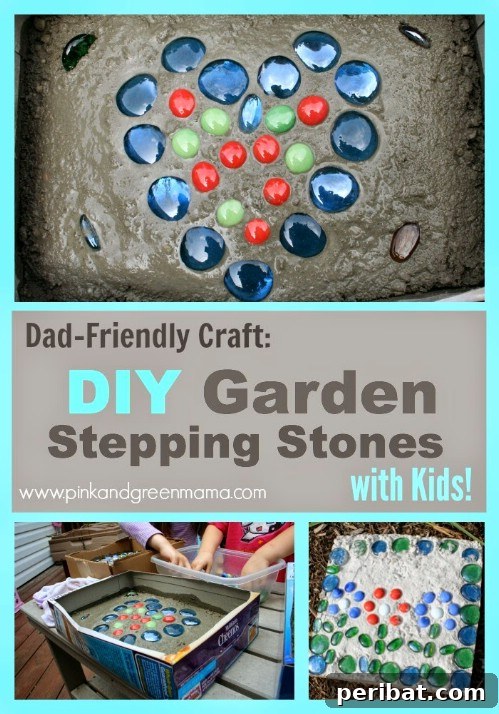 70 Genius Summer Backyard DIYs to Elevate Your Outdoor Space 46 Let the Kids Make Stepping Stones