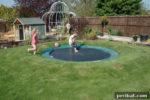 70 Genius Summer Backyard DIYs to Elevate Your Outdoor Space 62 Sink Your Trampoline