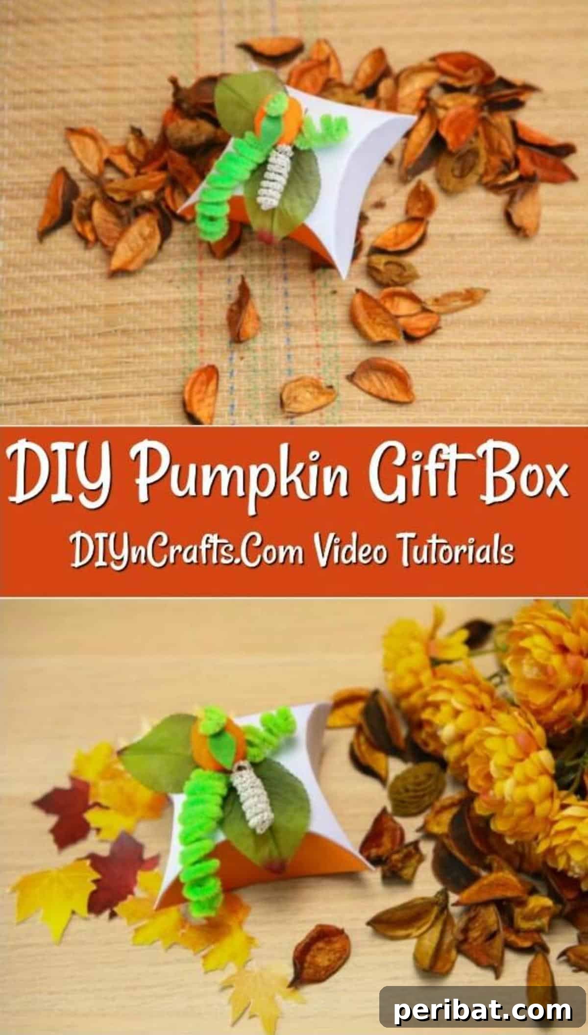 Craft Charming Pumpkin Gift Boxes 2 How to make a DIY gift box that is pumpkin themed for fall gifting