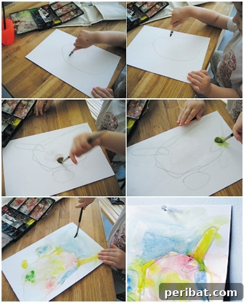 Watercolor Resist Paintings