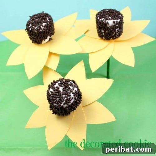 Sunflower Marshmallow Pops