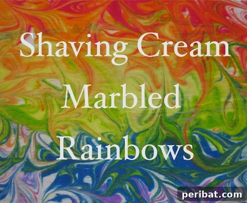 Shaving Cream Marbled Rainbows