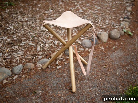 50 Handmade Father's Day Gifts That Show You Care 14 Tripod Camping Stool