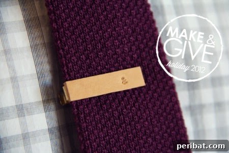 50 Handmade Father's Day Gifts That Show You Care 25 DIY Stamped Leather Tie Clip