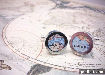 50 Handmade Father's Day Gifts That Show You Care 30 DIY Map Cufflinks