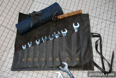 50 Handmade Father's Day Gifts That Show You Care 31 Roll Up Tool Organizer
