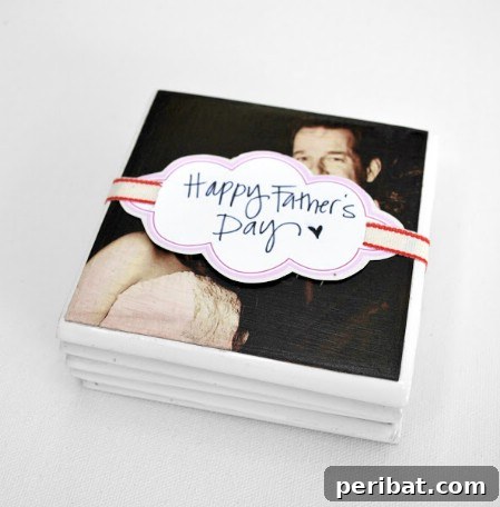 50 Handmade Father's Day Gifts That Show You Care 53 Family Photo Coasters