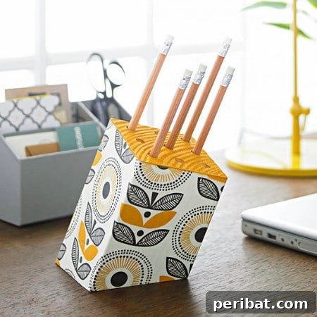 50 Handmade Father's Day Gifts That Show You Care 57 Block Pencil Holder