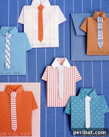 50 Handmade Father's Day Gifts That Show You Care 59 Folded Shirt Card