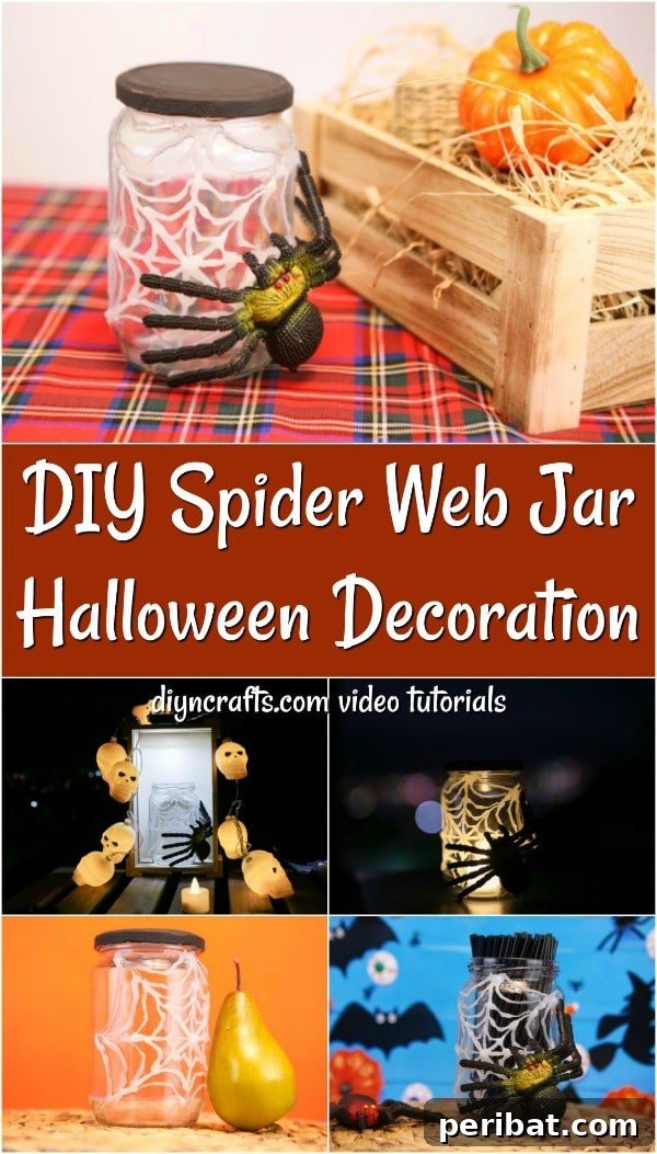 Spider web jar on a themed background