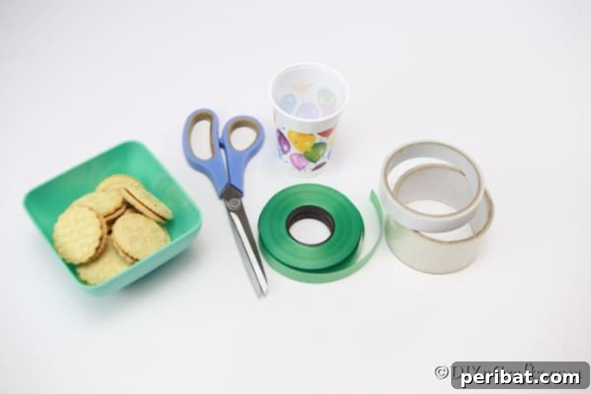 Supplies for making plastic cup cookies box