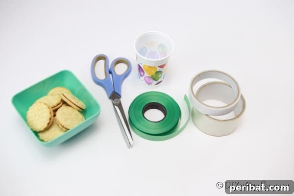 Supplies for making plastic cup cookies box