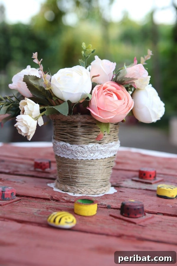 Craft a Charming Rustic Basket 18 Woven basket sitting on a wooden table