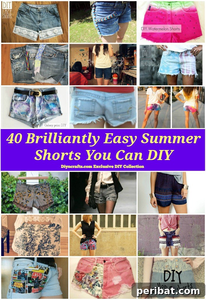 40 Smart & Easy DIY Shorts for Summer 2 40 Easy DIY Summer Shorts Ideas: Refashion, Cut-Offs, and No-Sew Projects