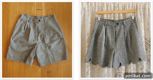 40 Smart & Easy DIY Shorts for Summer 18 No-sew scalloped edge office shorts for a professional summer look