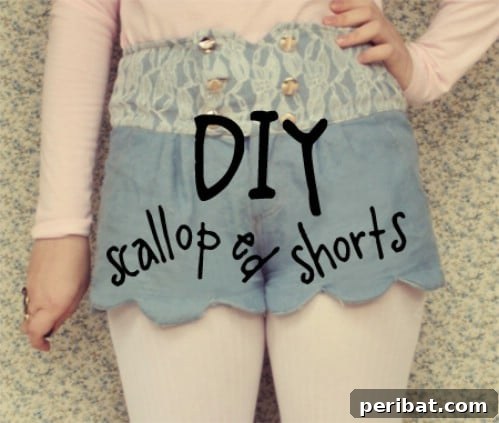 40 Smart & Easy DIY Shorts for Summer 30 DIY scalloped edge denim cut-off shorts for an elegant twist