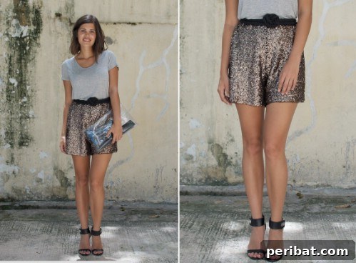 40 Smart & Easy DIY Shorts for Summer 4 Stylish DIY sequined shorts with elastic waist for evening wear