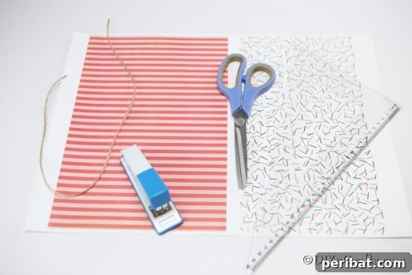 Enchanting Paper Gnome Homes for Your Garden 13 Supplies for making paper gnome houses, showing selection of paper