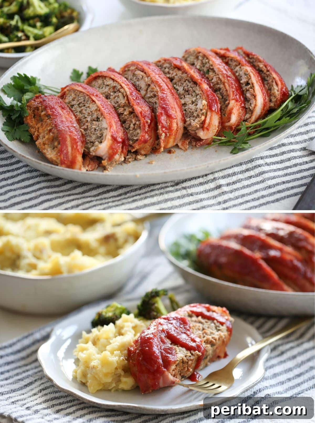 5 Meat-Hearty Father's Day Feasts Dad Will Love 7 Glazed Bacon-Wrapped Meatloaf