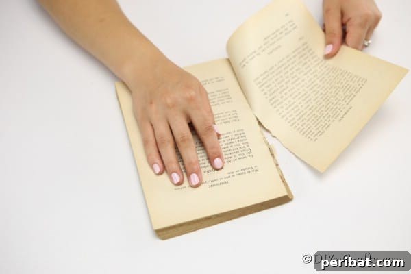 Removing pages from an old book