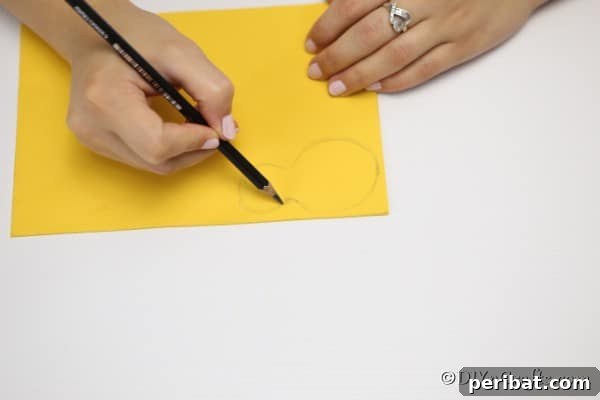 Whimsical Bee Garden Planter 16 Drawing a bee shape on foam board