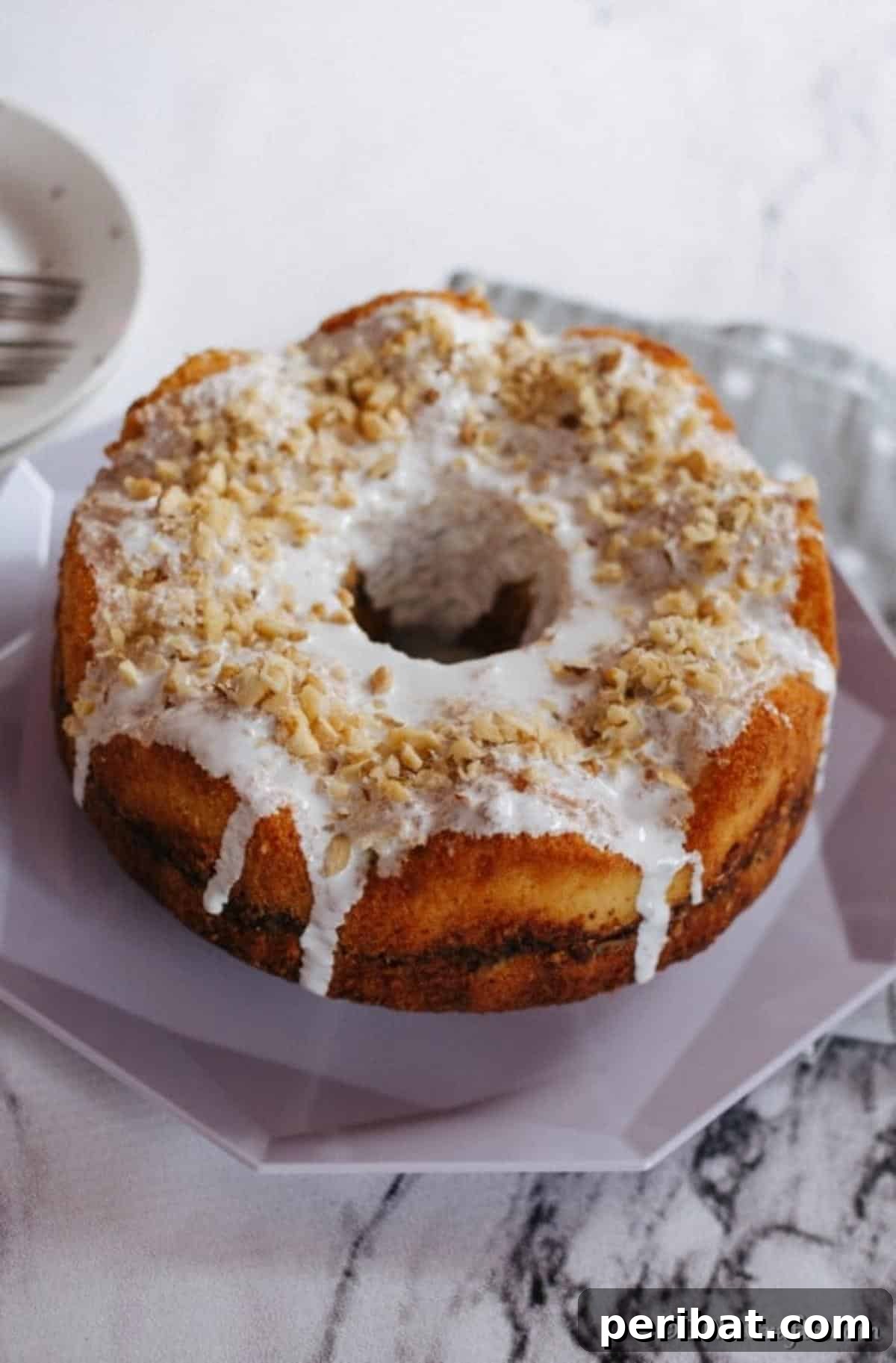 Sweet Surprise Sock It To Me Cake 5 A whole bundt sock it to me cake on a cake stand