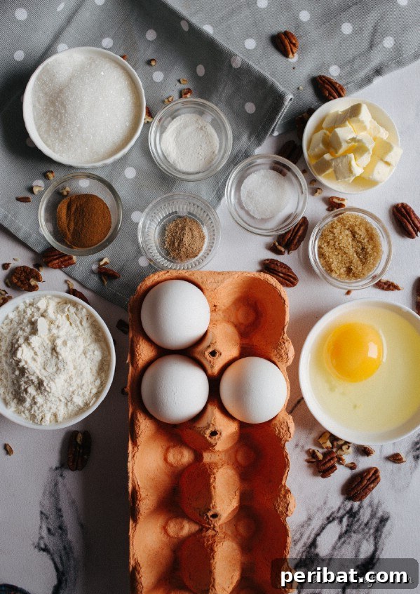 Sweet Surprise Sock It To Me Cake 10 Ingredients for sock it to me cake laying on a white counter