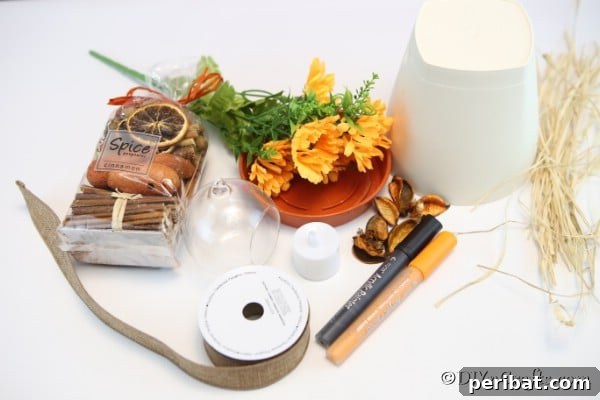 Whimsical Scarecrow Pot Lantern 13 Supplies for making a scarecrow lantern out of a clay pot