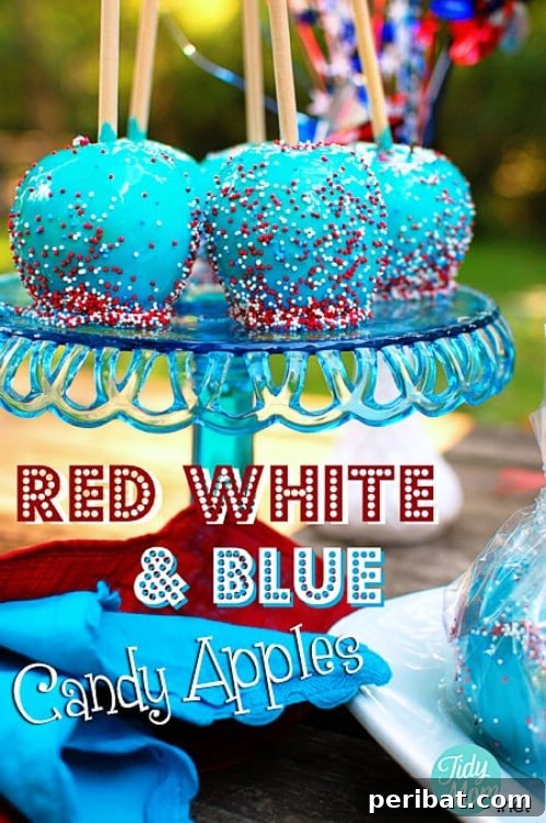 Savoring Freedom Delectable Fourth of July Desserts 14 Red White and Blue Candy Apples