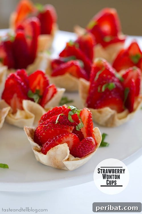 Savoring Freedom Delectable Fourth of July Desserts 17 Strawberry Wonton Cups