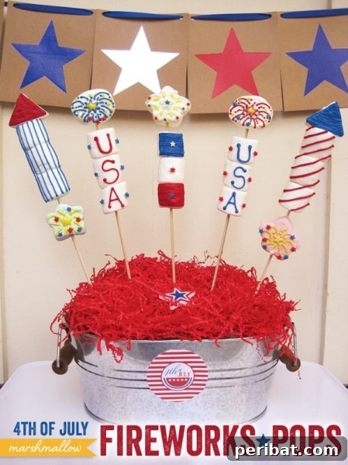 Savoring Freedom Delectable Fourth of July Desserts 18 Marshmallow Fireworks Pops