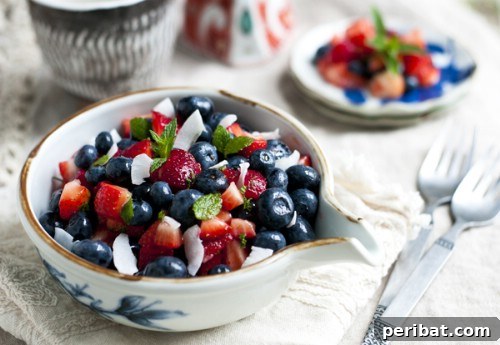 Savoring Freedom Delectable Fourth of July Desserts 23 Berry and Coconut Fruit Salad