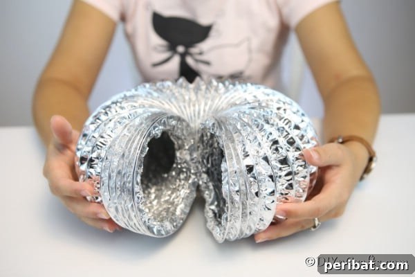 Easy DIY Dryer Vent Pumpkins Video Tutorial Included 12 Cutting dryer vent pipe to correct size for pumpkin decor