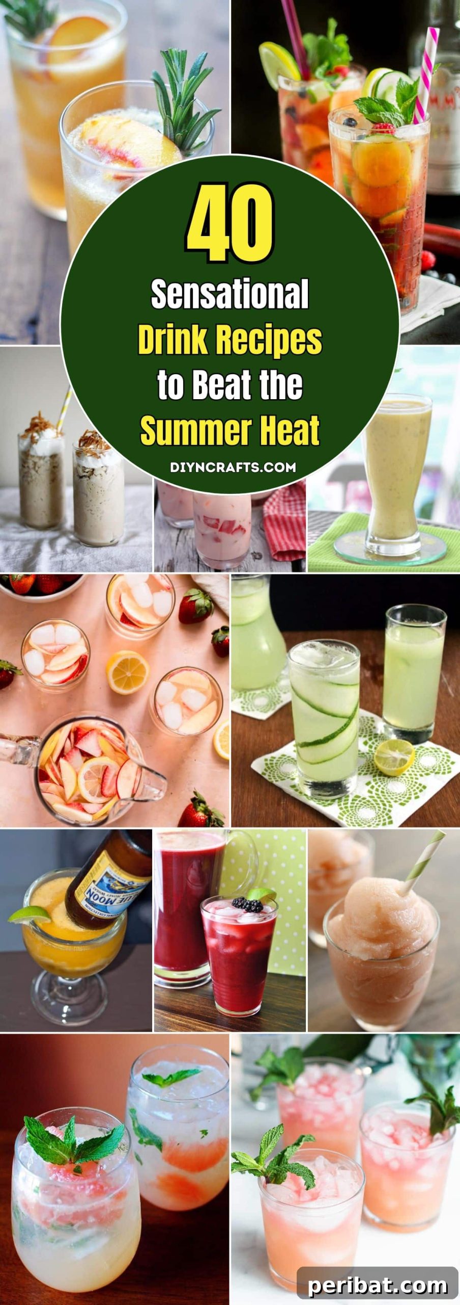 40 Ultimate Summer Sips to Beat the Heat 2 40 Sensational Drink Recipes to Beat the Summer Heat pinterest image