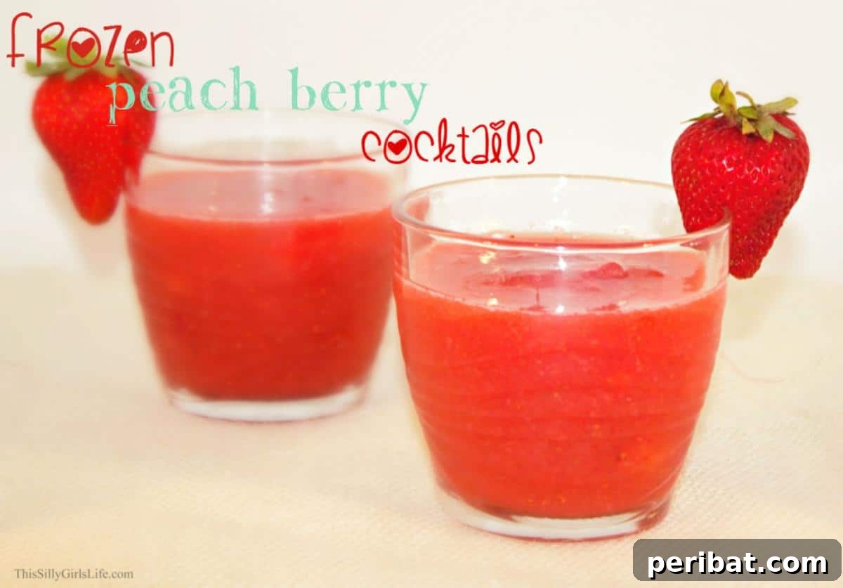 40 Ultimate Summer Sips to Beat the Heat 24 Frozen Peach Berry Cocktails