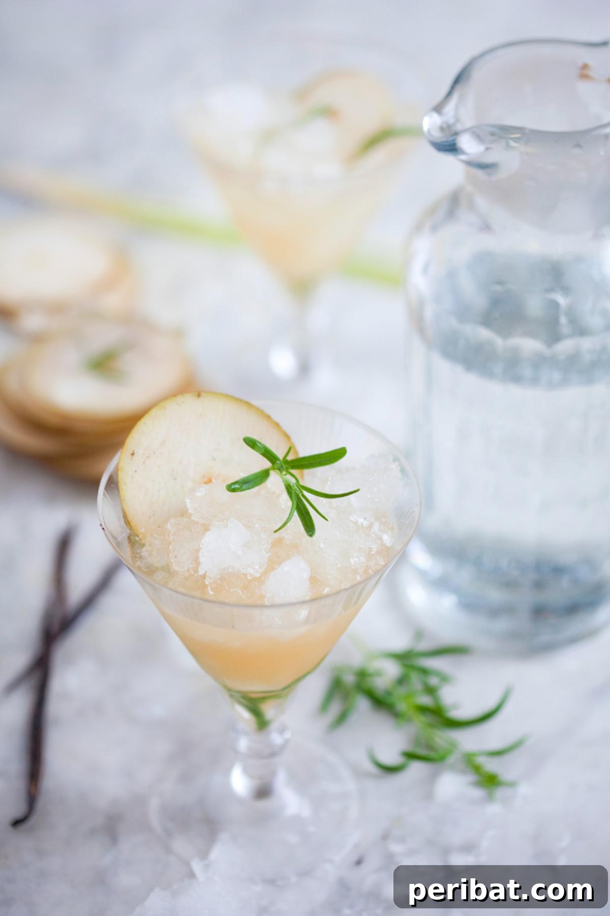 40 Ultimate Summer Sips to Beat the Heat 29 Pear, Rosemary, and Lemongrass Cocktail
