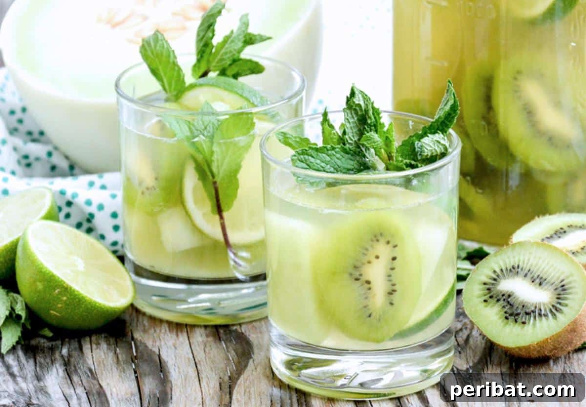 40 Ultimate Summer Sips to Beat the Heat 39 Honeydew and Kiwi White Sangria