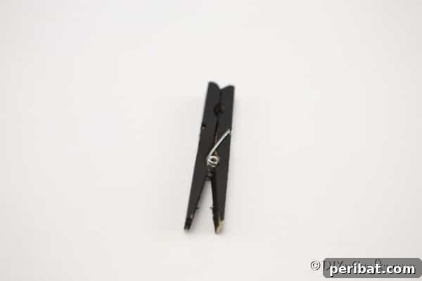 Spooky Fun Clothespin Bats for Halloween 10 Black painted clothespin components laid out on a surface to dry completely