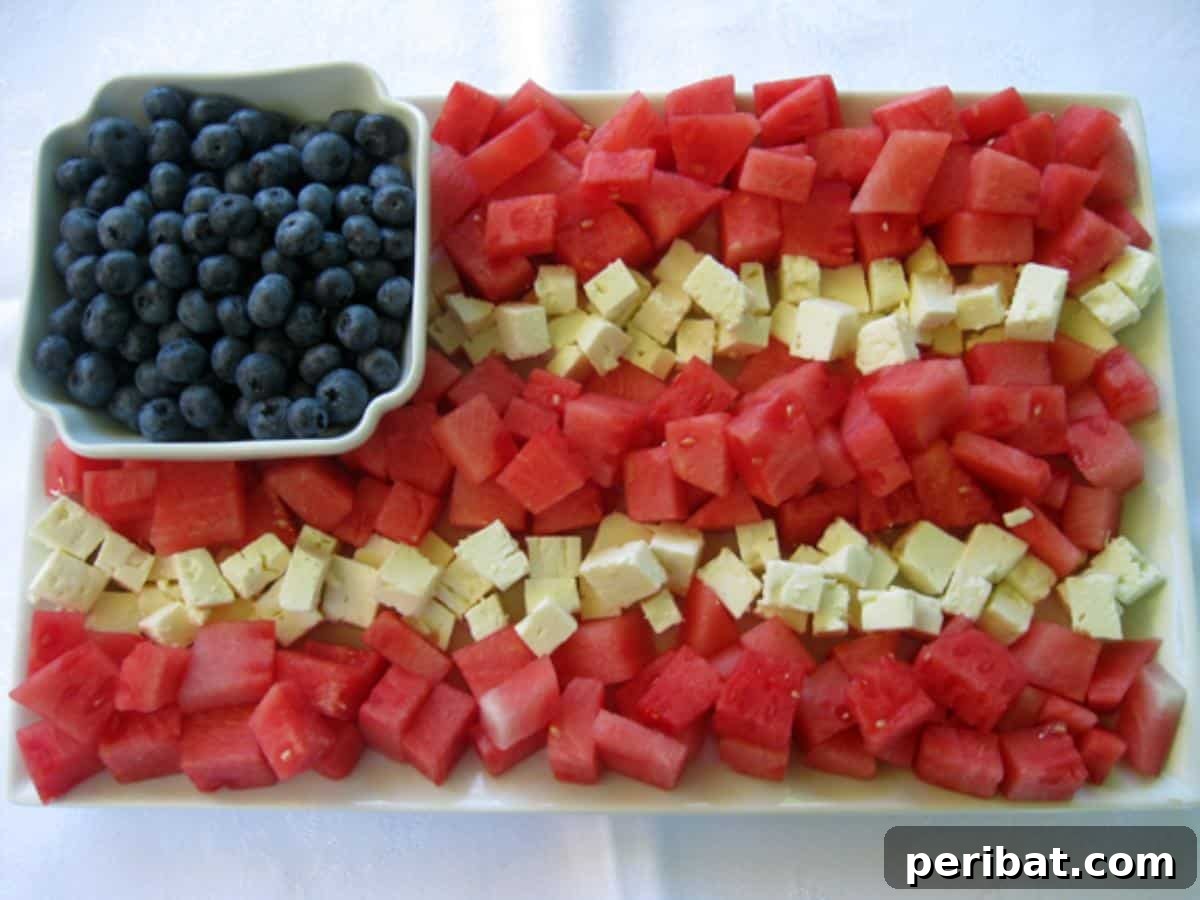 30 Must-Have Sides for Your July 4th Celebration 19 Watermelon Feta Flag