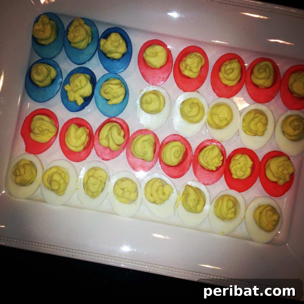 30 Must-Have Sides for Your July 4th Celebration 8 Red, White, and Blue Deviled Eggs