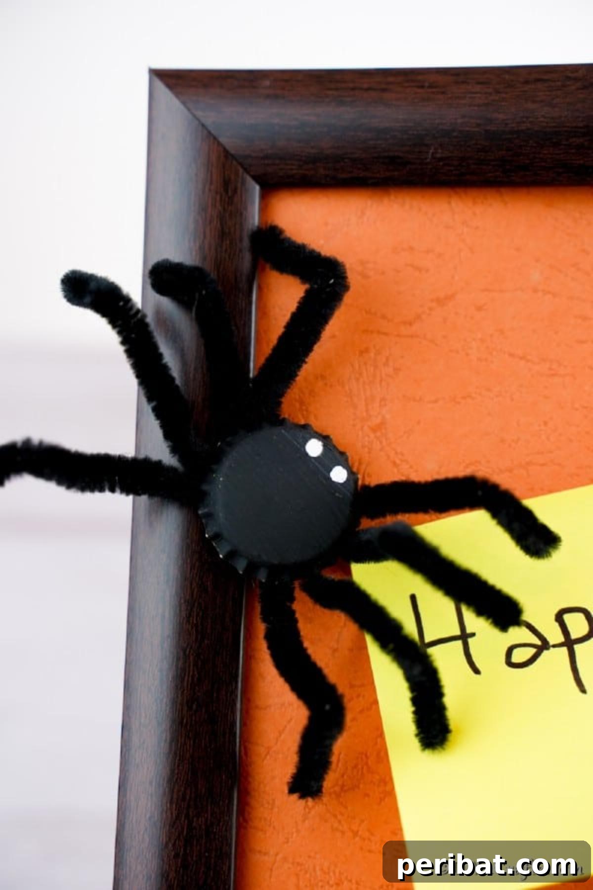 Spider magnet attached to the side of a picture frame