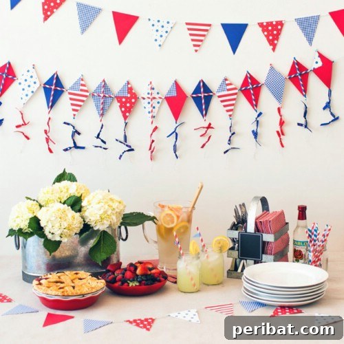 Festive Red, White, and Blue Crafts for an Unforgettable Fourth of July 28 Festive Kite Garland