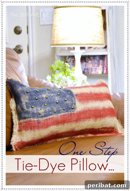 Festive Red, White, and Blue Crafts for an Unforgettable Fourth of July 4 Tie Dye Patriotic Pillow
