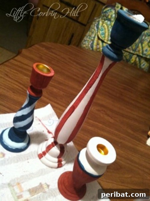 Festive Red, White, and Blue Crafts for an Unforgettable Fourth of July 41 Firecracker Candlesticks